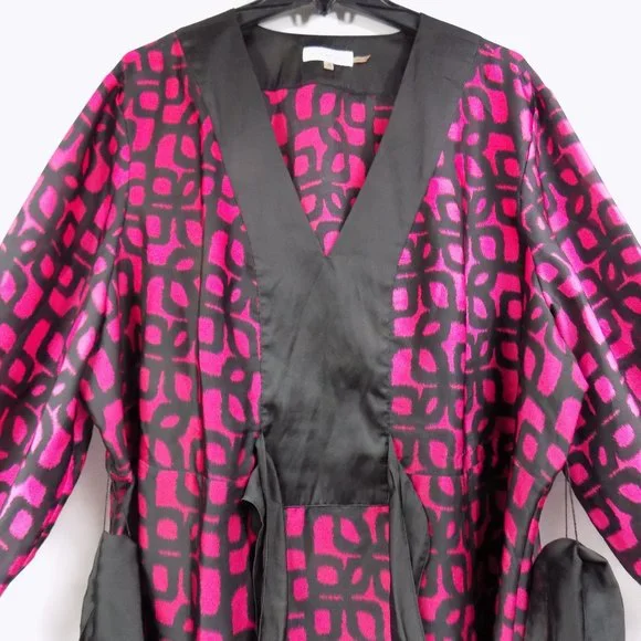 Calvin Klein Satin Feel Tie Back Kimono Style Blouse Size 2X - Picture 4 of 11